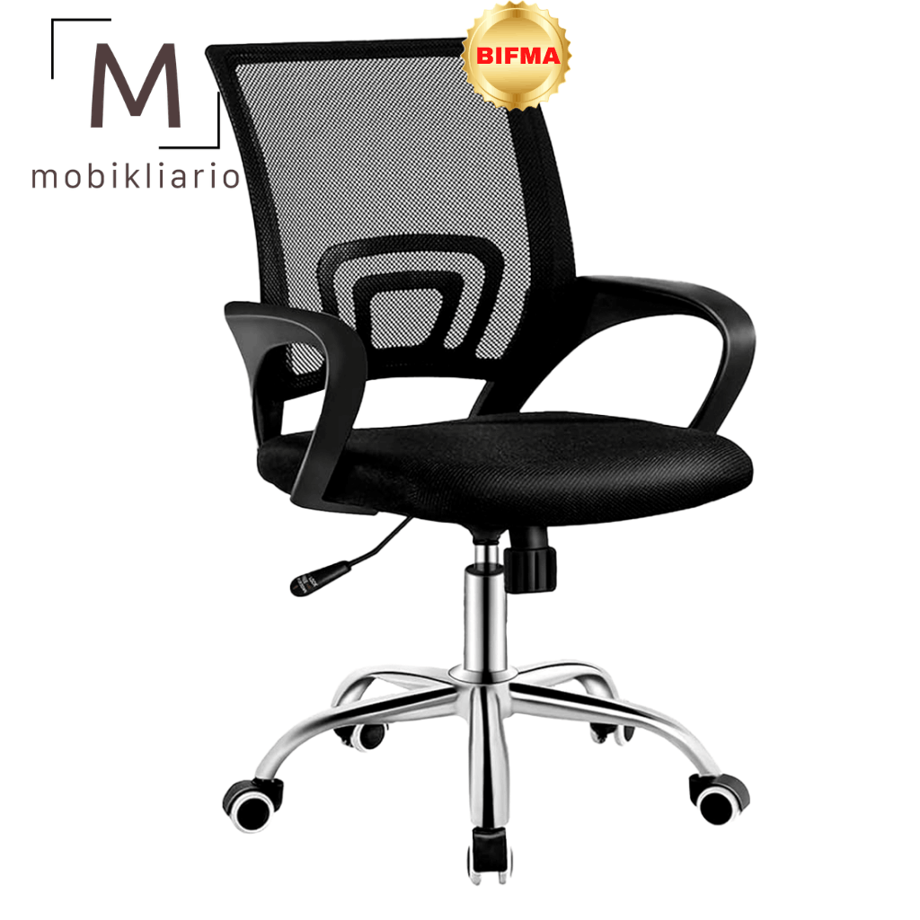 Silla Oficina Ejecutiva Black Jack Cromo